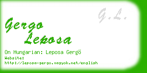 gergo leposa business card